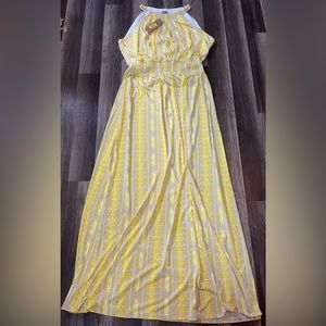 NWT Cremieux Wunderlust Tribal Print Halter Maxi Dress SZ Large